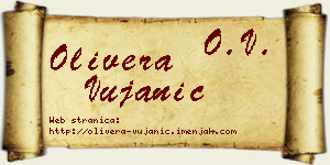 Olivera Vujanić vizit kartica